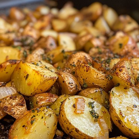 Oven Fried Potatoes & Onions Creamed Spinach Casserole, Lunch Casserole, Oven Fried Potatoes, Spinach Casserole, Seasoned Potatoes, Potatoes Onions, Oven Fried, Potato Onion, Refreshing Beverages