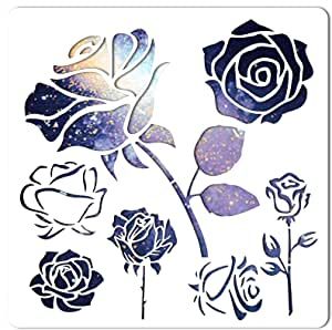 Plastic Drawing, Wood Wall Tiles, Flower Stencils, Rose Stencil, Large Wall Stencil, Butterfly Stencil, Day Painting, Dark Castle, Painting Templates