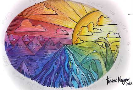 Rainbow Drawing Ideas, Creative Color Wheel, Elements Of Art Color, Color Wheel Projects, Rainbow Drawing, 7th Grade Art, Let's Make Art, Opposite Colors, Wheel Art