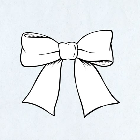 Bows Sketches, Bow Art Design, Bow Drawing Easy, Easy Bow Drawing, Bow Graphic Design, Bow Drawing Aesthetic, Bow Illustration Ribbon, Coquette Bow Drawing, How To Draw A Ribbon