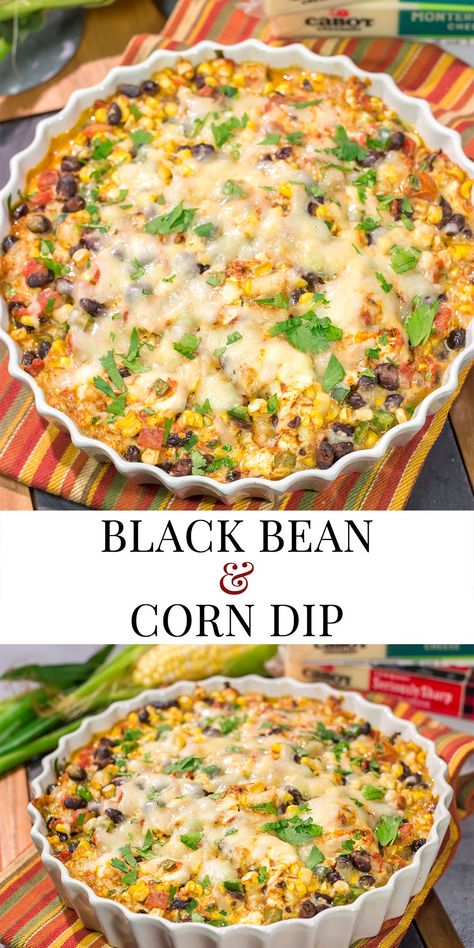 Hot Black Bean And Corn Dip, Corn And Black Bean Dip, Black Bean And Corn Dip, Bean And Corn Dip, Beans In Crockpot, Dip Recipes Appetizers, Black Bean And Corn, Black Bean Dip, Crock Pot Dips