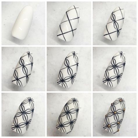 Nail Art Tutorials, Nail Drawing, Lace Nails, Nail Art Techniques, Lines On Nails, Nail Art Designs Diy, Nail Art Designs Videos, Nail Art Videos, Trendy Nail Art