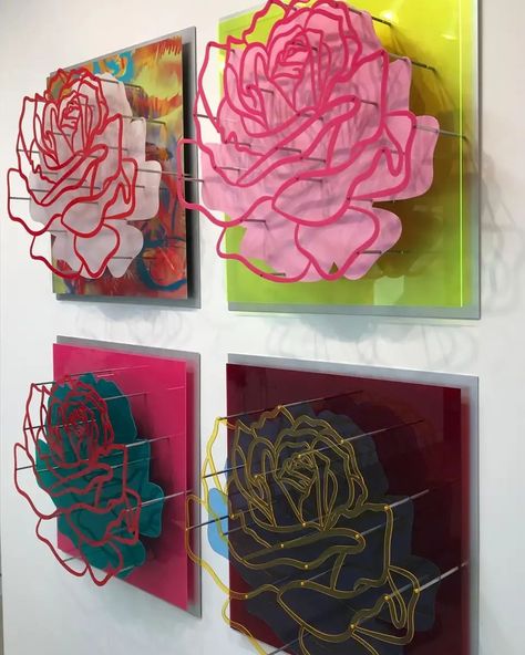 Captivating layers of translucent acrylic sheets forming a sturdy, yet delicate looking masterpiece, “Glass” Roses by artist Michael Kalish. The vibrant hues of pinks and greens dance across the acrylic wall hangings, evoking a sense of ethereal beauty and grace whilst remaining bold and youthful. A true testament to the artistry of nature and the talent of the creator. #art #artist #artwork #artistic #artlover #artoftheday #artgallery #artlife #AcrylicArt #Roses #Bright #Bold #MichaelKalis... Glass Roses, Acrylic Sculpture, Glass Rose, Plastic Art, Buy Wall Art, 3d Wall Art, Acrylic Sheets, Abstract Sculpture, Acrylic Wall Art