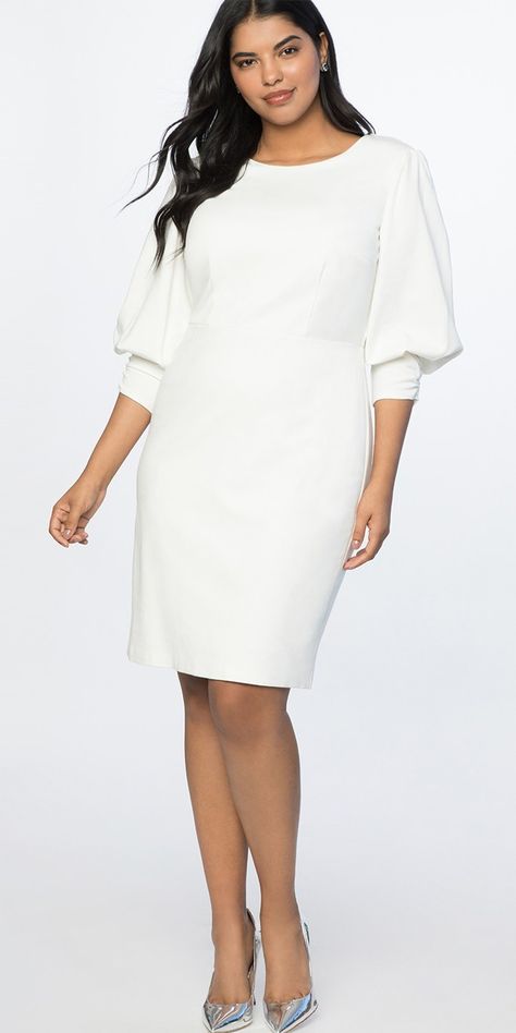 20 Plus Size Rehearsal Dinner Dresses - Plus Size White Dress for Bachelorette Party - Alexa Webb - alexawebb.com #plussize #alexawebb White Plus Size Dresses, Dinner Dresses, White Dress Formal, Beautiful White Dresses, Party Outfits For Women, Rehearsal Dinner Dresses, 파티 드레스, Rehearsal Dress, Stunning Wedding Dresses