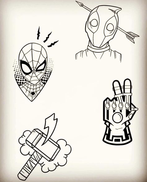 Superhero Flash Tattoo, Deadpool Flash Tattoo, Marvel Tattoo Minimalist, Marvel Fine Line Tattoo, Marvel Flash Tattoo, Small Movie Tattoos, Comic Tattoo Ideas, The Flash Tattoo Ideas, Marvel Inspired Tattoos