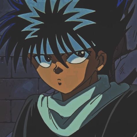 Yu Yu Hakusho, An Anime, Wall, Hair, Anime, Blue, Black