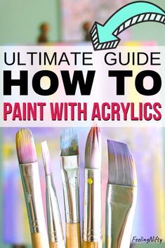 How To Use Acrylic Paint: The Ultimate Guide for Beginners Paint With Acrylics, Easy Landscape, Landscape Flowers, Acrylic Tutorials, Acrylic Paint Brushes, Start Painting, Acrylic Painting Lessons, Acrylic Painting Tips, Landscape Designs