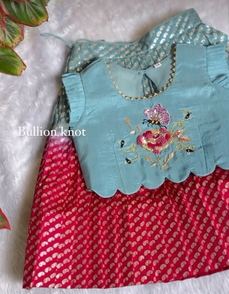 Long Frocks Design, Long Frocks Indian Designer Dresses, Long Frocks Indian, Traditional Baby Dresses, Long Frocks For Girls, Indian Designer Dresses, Pattu Langa, Kids Party Wear Dresses