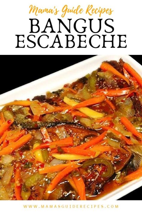 Pinoy Fish Recipe, Fish Recipe Filipino, Sweet And Sour Fish Recipe, Fish Escabeche, Pilipino Recipe, Bangus Recipe, Escabeche Recipe, Crispy Fried Fish, Lutong Pinoy