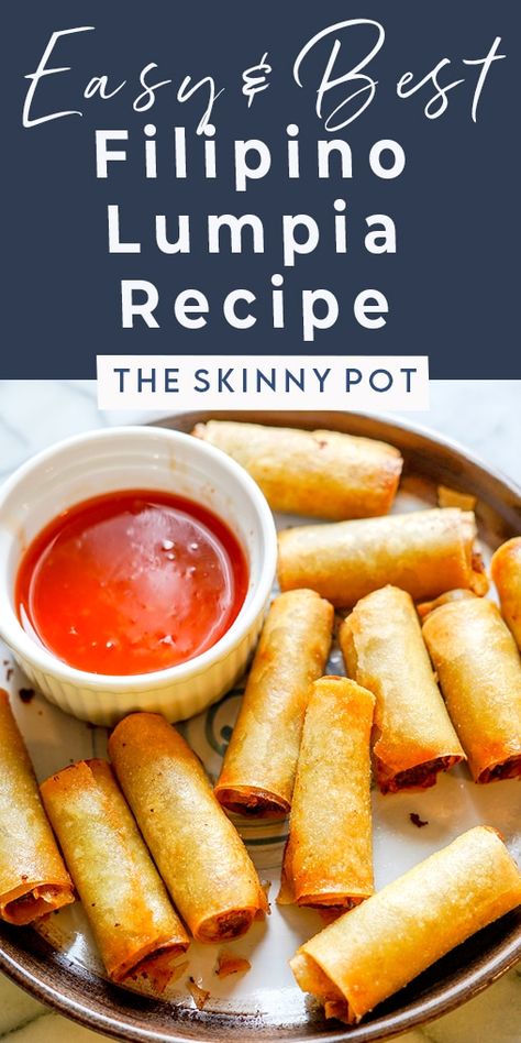 Easy and Delicious Lumpia Recipe. Make Lumpia, learn the ingredients, how to store them, and how to wrap them with step-by-step instructions. Easy Filipino Potluck Dishes, Filipino Egg Rolls Lumpia Recipe, Lumpia Egg Rolls, How To Make Lumpia Filipino Food, Beef Lumpia, Lumpia Shanghai Recipe Filipino, Shanghai Lumpia Recipe Filipino Food, Authentic Lumpia Recipe Filipino, Lumpia Shanghai Recipe