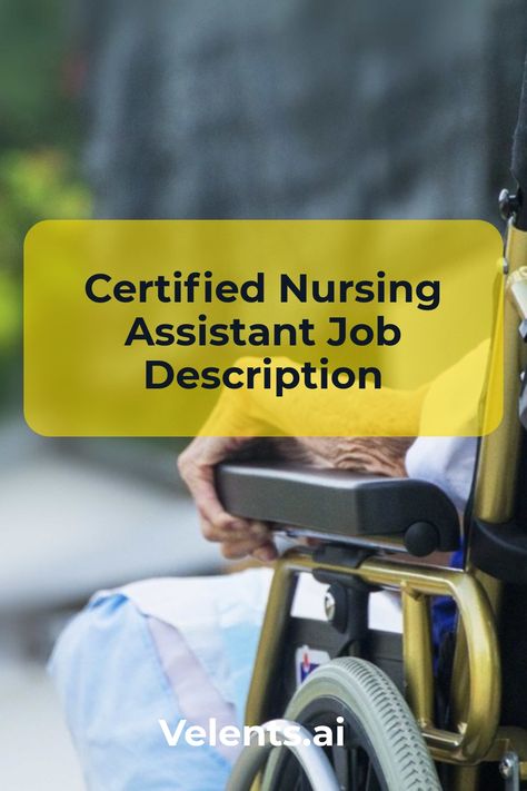 Certified Nursing Assistant Job Description template includes a detailed overview of the key requirements, duties, responsibilities, and skills for this role. It's optimized for posting on online job boards or careers pages and easy to customize this template for your company. Cna Jobs, What Is Nursing, Certified Nurse Midwife, Care Assistant, Nurse Assistant, Health Care Assistant, Nursing License, Nursing Board, Job Description Template