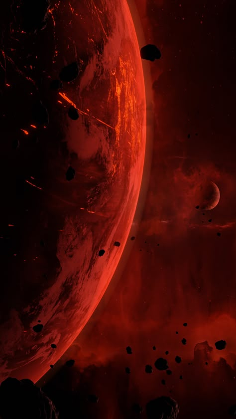 Space Red Aesthetic, Red Space Wallpaper, Red Space Aesthetic, Red Moon Background, Red Universe, Mars Aesthetic, Red Bg, Galaxy Red, Mars Wallpaper