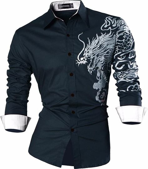 Streetwear Plus Size, Dress Casual Long, Casual Dress Shirt Men, Slim Fit Suit Pants, Slim Fit Suit Men, Rock Style Clothing, Printed Dress Shirts, Sweatpants Style, Black Pants Men