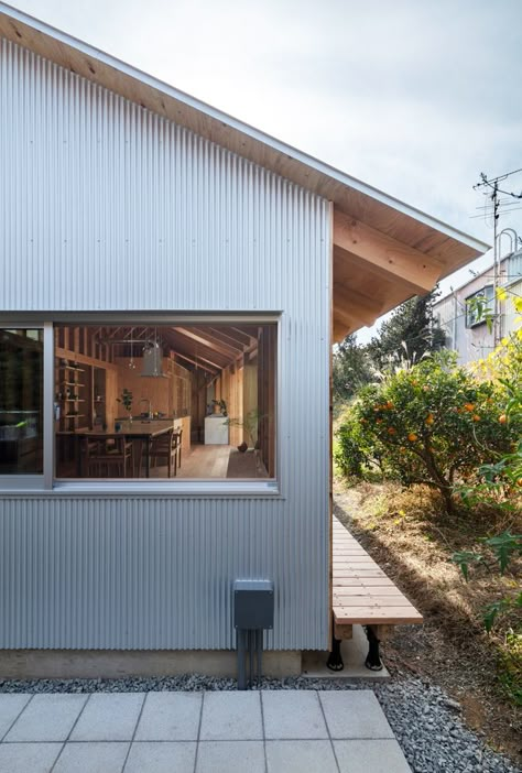 2 Sheds Connected House, Shed Roof Ideas, Steel Houses, Corrugated Steel, Environment Architecture, House Moodboard, Tin House, House Cladding, Shed Home