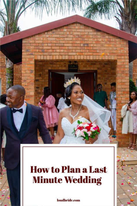 How To Plan A Wedding In A Month, Last Minute Wedding Details, Wedding Checklist Uk, Small Simple Wedding, Simple Church Wedding, Small Family Wedding, Quick Wedding, Low Key Wedding, Planning A Small Wedding