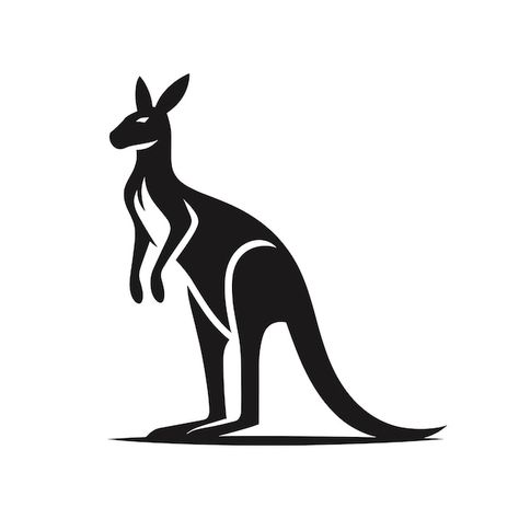 Kangaroo vector logo design | Premium Vector #Freepik #vector #kangaroo-silhouette #kangoroo #kangaroo-illustration #kangaroo-cartoon Kangaroo Silhouette, Kangaroo Cartoon, Kangaroo Illustration, Kangaroo Logo, Vector Logo Design, Vector Drawing, Negative Space, Logo Ideas, Vector Logo