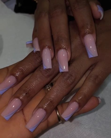 Medium Acrylic Nails Vacation, Nails Acrylic Nude Color Design, Simple Square Acrylic Nails, Basic Baddie Nails, Ambre Nails, Pink Toe Nails, Acrylic Nails Nude, Acrylic Nail Set, Baddie Nails