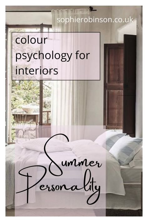 colour psychology for interiors online course, Sophie Robinson Sophie Robinson, Soft Summer Palette, Colour Psychology, Summer Energy, Summer Color Palette, Nature Color Palette, Interiors Online, Seating Plan, Color Psychology