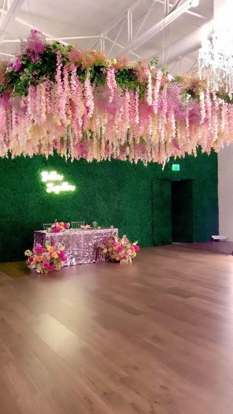 Spring Fling Party Ideas, Bridgerton Ball Party, Bridgerton Theme Birthday Party, Floral Prom Theme, Spring Formal Themes, Bridgerton Prom Theme, Weeding Stages, Spring Fling Dance Decorations, Bridgerton Decoration