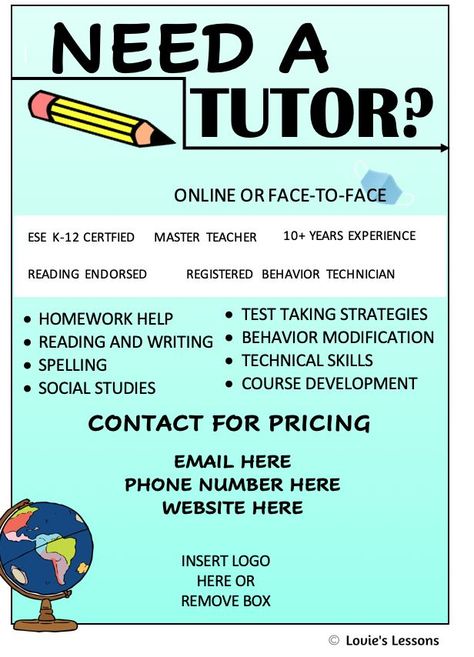 Tutoring Flyer Ideas, Peer Tutoring Ideas, Flyer For Tutoring, Tutor Flyer Design, Start Tutoring Business, How To Make A Flyer For Your Business, Tutoring Advertisement Ideas, Tutoring Business Cards, Private Tutoring Flyer