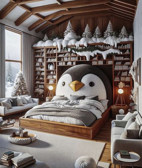 Penguin Bedroom, Light Fixture Bedroom, Bedroom Inspirations Cozy, Luxury Baby Room, Animal Bed, Bedroom Lights, Bedroom Light Fixtures, Bedroom Deco, Bedroom Light