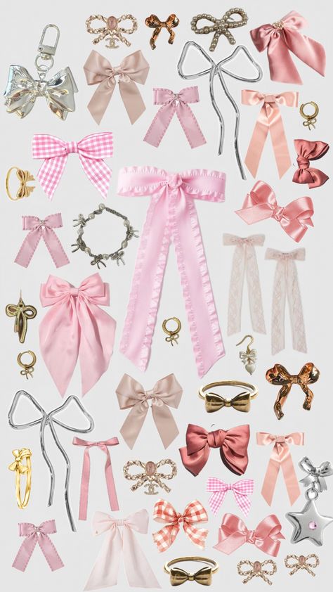 bows bows bows Y2k Bows, Aesthetic Bow, Types Of Bows, Bow Aesthetic, Fancy Bows, Bow Set, Girls Bows, Cute Bows, Soft Girl