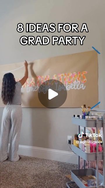 Evite on Instagram: "Graduation season is underway...and if you’re actively planning a 2024 grad party, save these 8 small touches that will make the gathering totally unforgettable. 🎓🎈🥳  Hand-Painted Graduation Sign: signsby_alex on TikTok “A Sweet Ending” Dessert Table: graceeguglielmetti on TikTok Ferrero Rocher Grad Caps: zarashayat on TikTok DIY Photo Backdrop: khloelemon2 on TikTok  Graduation Scratch-Off: jenrenpro on TikTok Digital Photo Slideshow: jenrenpro on TikTok 2024 Charcuterie Board: @sarahtreed  A Walk Down Memory Lane: mcshell5670 on TikTok" 2024 College Graduation Party Ideas, Graduation Table Setting Ideas, Bible Signing At Graduation, College Commitment Signing Table, Walk Down Memory Lane Party Ideas, Easy Graduation Party Ideas, Graduation Table Decorations Ideas, At Home Graduation Party Ideas, 5th Grade Graduation Ideas Party