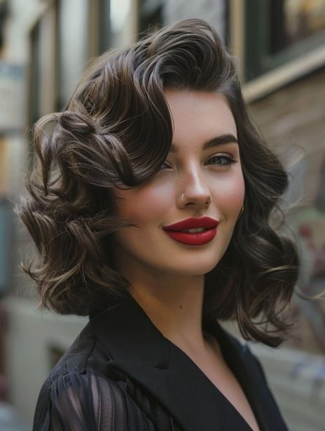 Explore Top Vintage Haircuts of 2024 - Timeless Styles Reimagined Braids In A Bob Style, 1940s Hairstyles Short, Vintage Bob Hairstyle, Hairstyle Man, Vintage Haircuts, 40s Hairstyles, Layered Haircuts With Bangs, 2024 Aesthetic, Classy Hairstyles