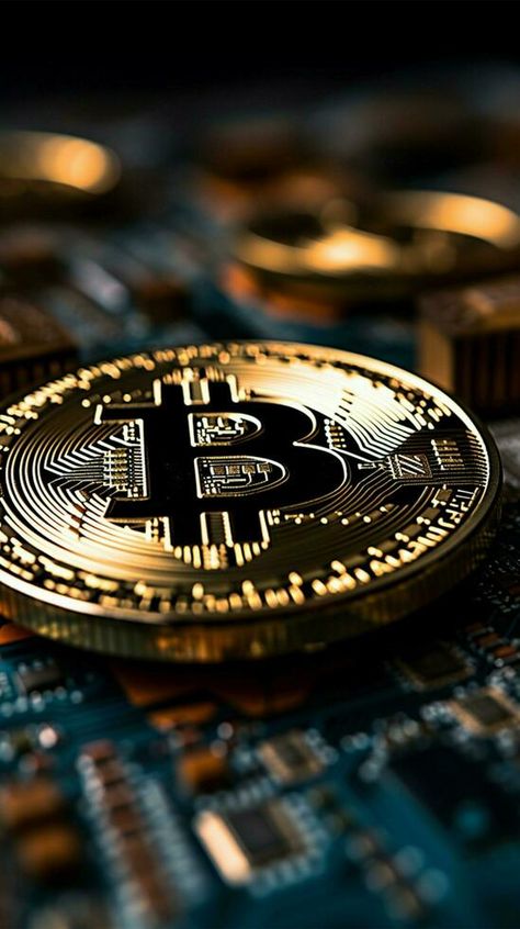 Close up photo of bitcoin crypto currency Vertical Mobile Wallpaper AI Generated Pto Flyers, Crypto Wallpaper, Crypto Money, Best Crypto, Cryptocurrency Trading, The Close, Crypto Currencies, Close Up Photos, How To Get Rich