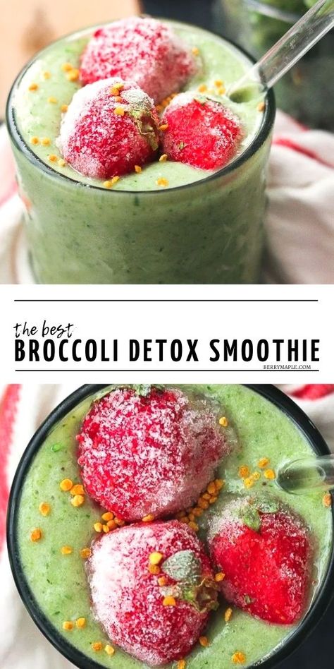 Smoothies With Broccoli, Brocolli Smoothies, Broccoli Smoothie Recipes, Broccoli Smoothie, The Best Broccoli, Best Broccoli, Maple Recipes, Recipes Smoothies, Detox Smoothies