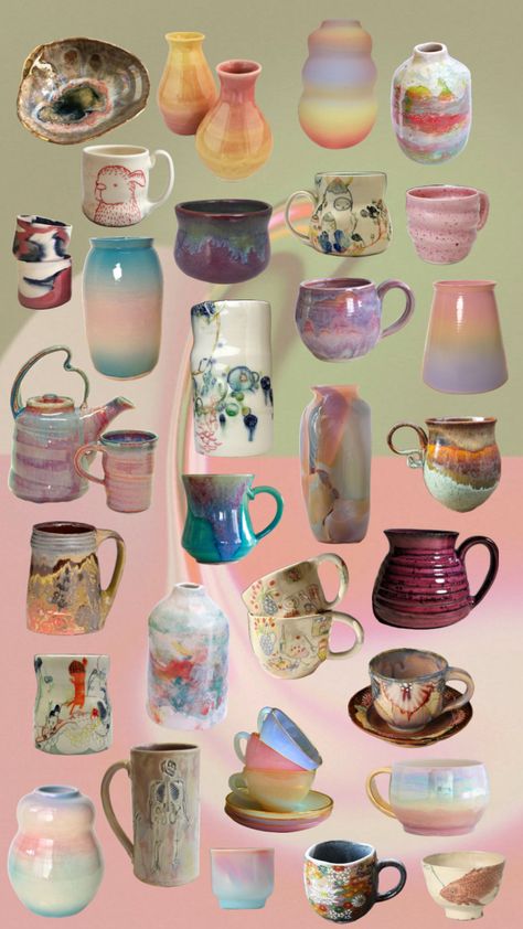 #pottery #decor #homedecor #homedesign #decorinspo #art #design #moodboards #japaneseart #yoshitomonara #pastel #babypink #green #pink #indie #interiordesign #interiormoodboard #interiorinspo #vase Pottery Decor, Ceramic Ideas, Decoration Room, New Poster, Blue Design, Diy Clay, Interior Inspo, Greek Mythology, Bedroom Inspirations