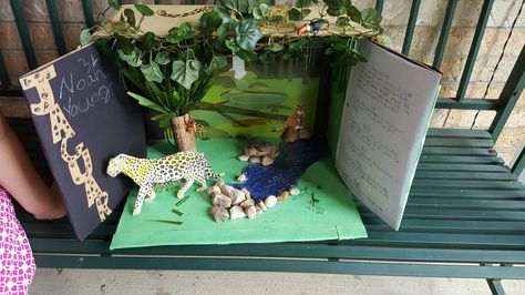 Cheetah Habitat Diorama, Cheetah Diaroma, Savana Diorama, Snow Leopard Diorama, Shoe Box Diorama, Jaguar Habitat, Jaguar Diorama, Habitats Projects, Amazon Rainforest