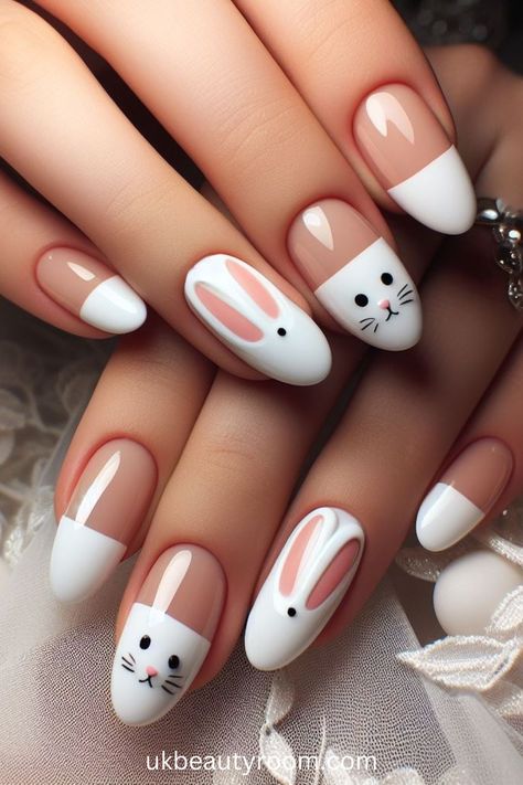 21 Adorable Easter Nail Designs for Spring 2024 Acrylic Dip Nails, Nail Designs For Spring, Pastel Nail Art, Simple Spring Nails, Adorable Bunnies, Easter Nail, Easter Nail Designs, Easter Nail Art, Nail Art For Beginners