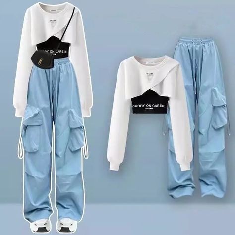 Pre order ~ Set DM us for further queries Summer Suit Women, Casual Work Pants, Suits Korean, Flat Pant, Style Indie, Short Sweater, Pant Length, Tracksuit Set, Suit Fabric