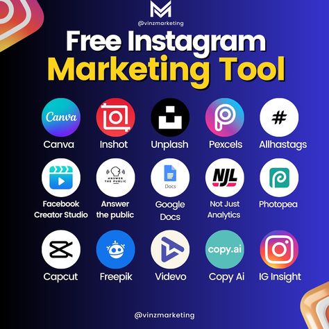 Free Instagram tools for content creation. Save this post for growth and content creation. There are some alternatives for paid tools. Share with your friends. #marketing #digitalmarketingexpert #aitools #socialmediamanagement #socialmediamarketing #instagramtips #instagramgrowthtips #contentcreation #marketingdigital #marketingforbeginners Free Marketing Tools, Content Marketing Tools, Instagram Tools, Creator Studio, Free Market, Free Instagram, Instagram Growth, Instagram Tips, Instagram Marketing