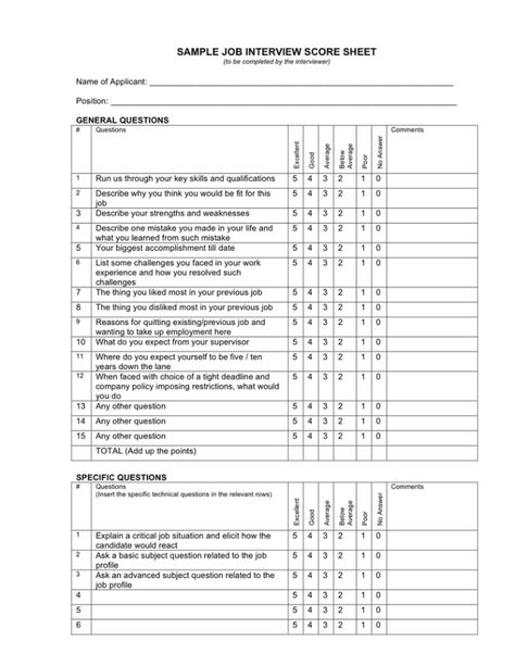 free sample job interview score sheet  interview evaluation form examples format pdf examples job interview rating scale template word Job Interview Infographic, Mock Interview Questions, Living Will Template, Mock Interview, Job Interview Prep, Effective Meetings, Rating Scale, Form Example, Evaluation Form