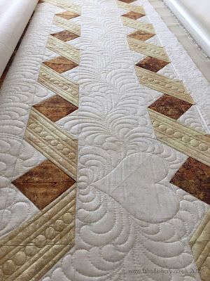 Quilt Border Designs Inspiration, Custom Quilting Designs, Quilting Borders Ideas, Quilt Borders Ideas, Quilted Feathers, Labyrinth Quilt, Longarm Quilting Tutorials, Wales Cardiff, Quilt Motifs