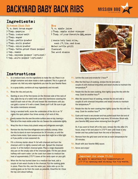 Backyard Baby Back Ribs - MISSION BBQ Bbq Rib Rub, Best Candied Yams Recipe, Candied Yams Recipe, Bbq Rub Recipe, Mission Bbq, Bbq Meatloaf, Bbq Baby Back Ribs, Bbq Recipes Ribs, Bbq Seasoning