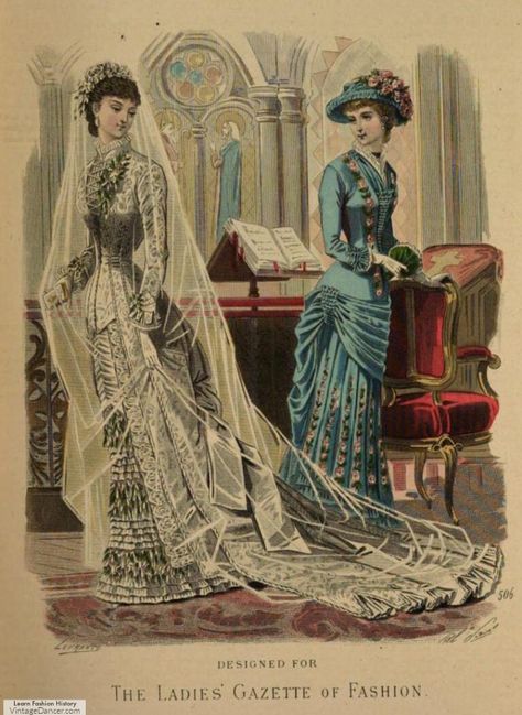 Victorian / Edwardian Wedding Dresses, Shoes, Accessories Edwardian Wedding Dresses, Edwardian Wedding Dress, Victorian Wedding Dress, Edwardian Wedding, Victorian Era Fashion, 1880s Fashion, New Victorian, Fashion Illustration Vintage, 19th Century Fashion