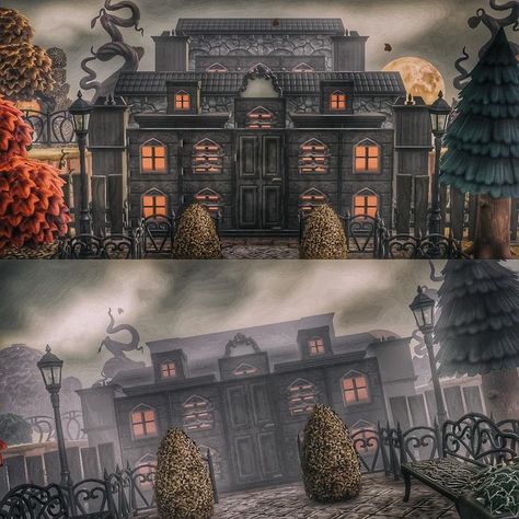 Amanda on Instagram: "Everytime I’ve asked the villagers about who lives in this house, they change the subject very quickly. I wonder why? Beautiful design by @tortugaga_chronicles MA: 6664-2010-6255 #animalcrossingnewhorizonsdesigns#animalcrossingnewhorizons #animalcrossing #animalcrossingcommunity #acnhfall#animalcrossinginspo #acnh #acnhinspo #acnhideas #acnhaesthetic #acnhcommunity #acnhdesigninspo #acnhhalloween #acnhcitycore #acnhcottagecore #nintendoswitch #acnhspooky #nintendo #acn Acnh Spooky Island Entrance, Spooky Acnh Villagers, Witchcore Entrance Acnh, Acnh Spooky Museum, Spooky Anch, Acnh Witchy, Acnh Halloween Code, Spooky Bedroom, Witch Hut