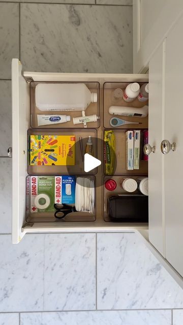 Mary Andrews on Instagram: "Anyone else spending a lot of time with their medicine cabinet lately? 😷 

Organization isn’t (just) about the aesthetics. It’s about the comfort of knowing what you have and being able to find it when you need it. Especially, say, when you child wakes with a fever at 2am. It’s an experience frustrating enough to prompt change, so today I invested 30 minutes in knowing it won’t happen again. 🤞🏻 Here’s how I got organized and what I keep on hand to address life’s little emergencies. 

1) Take inventory. Gather all the medication and first aid supplies in your home.  Give away anything you have excess of (especially if you won’t use before it expires), dispose of anything that is already expired, and add anything missing to your shopping list. I use my “home su Cupboard Drawers, First Aid Supplies, Your Shopping List, Cabinet Drawers, Kitchen Cupboards, First Aid, Keep On, Medicine Cabinet, Getting Organized