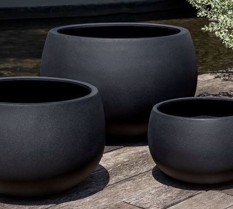 Black Pots Planters, Resin Sand, Commercial Planters, Talc Powder, Campania International, Stone Powder, Black Planters, Fiberglass Planters, Sand Stone