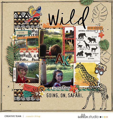 Disney Wild Animal Kingdom digital scrapbook layout using Project Mouse (Animal) | Artsy & Pins by Britt-ish Designs and Sahlin Studio Safari Scrapbook, Disney Project Life, City Zoo, Owl Clip Art, Scrapbook Disney, Paris Las Vegas, Vacation Scrapbook, Rome Antique, Safari Adventure