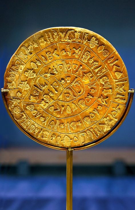 "The Phaistos Disc" by Hercules Milas | Redbubble Heraklion Crete Greece, Phaistos Disc, Fertility Goddess, Heraklion, Ancient World, Greatest Mysteries, Crete Greece, Tapestry Throw, Hardcover Notebook