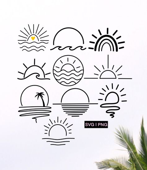 Sunshine Doodle Drawings, Cricut Png Free, Sun And Waves Drawing, Sun Doodle Art, Let The Sunshine In, Easy Sharpie Art, How To Draw Sun, Free Beach Svg Files For Cricut, How To Draw A Sun