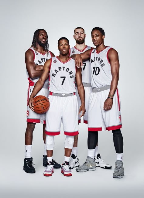 Team Toronto Raptors Team Photoshoot Ideas Sports, Media Day Photoshoot, Iconic Basketball Photos, Basketball Team Photoshoot, Sports Photography Basketball, Basketball Team Photos, Toronto Raptors Wallpaper, Media Day Poses Basketball, Basketball Editorial