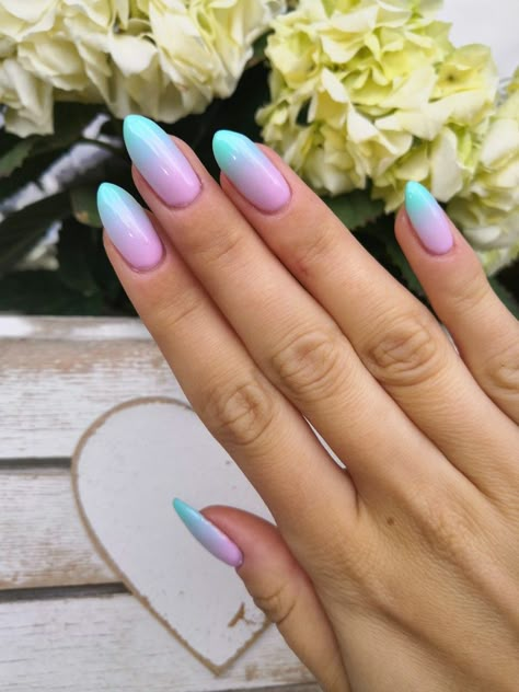 Ombre nails, purple-blue ombre nails, summer nails, purple-blue nails Nail Inspo Blue And Purple, Ombre Nails Purple And Pink, Blue Tip Ombre Nails, Faded Nails Acrylic, 2 Colour Ombre Nails, Purple Teal Ombre Nails, Pink Blue Nails Ombre, Pink And Lavender Ombre Nails, Pink And Purple Gradient Nails