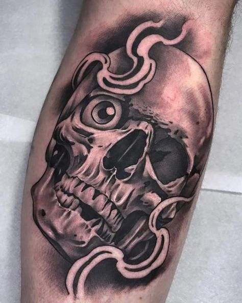 Skull On Hand Tattoo Design, Neo Traditional Skull Tattoo Design, Open Mouth Skull Tattoo, Skull Rose Tattoo Design, Chicano Style Tattoo Design, La Tattoo Ideas, Skull Knee Tattoo, Naga Tattoo, Biker Tattoos Designs