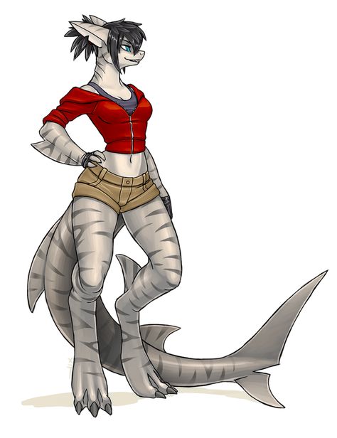 Jayne Kessler by luigiix on DeviantArt Anthro Shark, Shark Girl, Female Artwork, Shark Art, Character Designs, Fantasy Character Design, Character Concept, Animal Art, Digital Artist