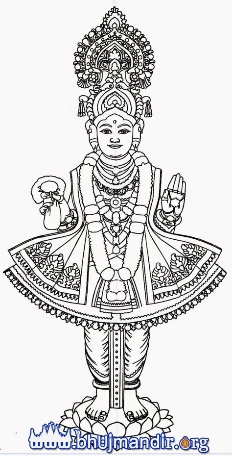 Lord Swaminarayan Painting, Swaminarayan Drawing Easy, Swaminarayan Sketch, Swaminarayan Drawing, Nilkanth Varni Sketch, Swaminarayan Painting, Lord Narayan, Trendy Paintings, Jai Swaminarayan